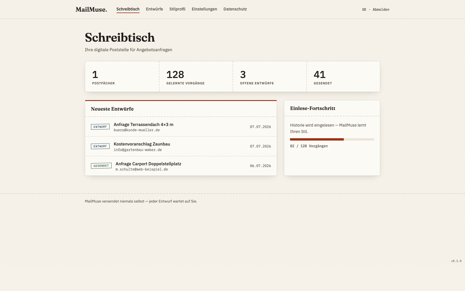 MailMuse Screenshot